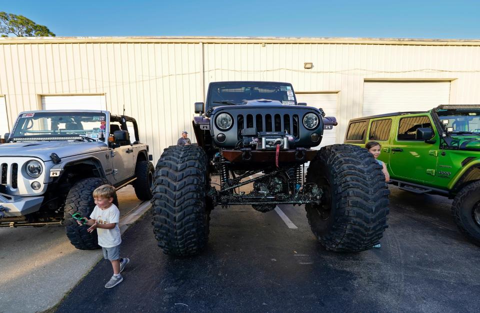 An array of customized Jeeps arrived on Friday at a Volunteer Appreciation Night kickoff event for Jeep Beach at Ormond Brewing Company in Ormond Beach.