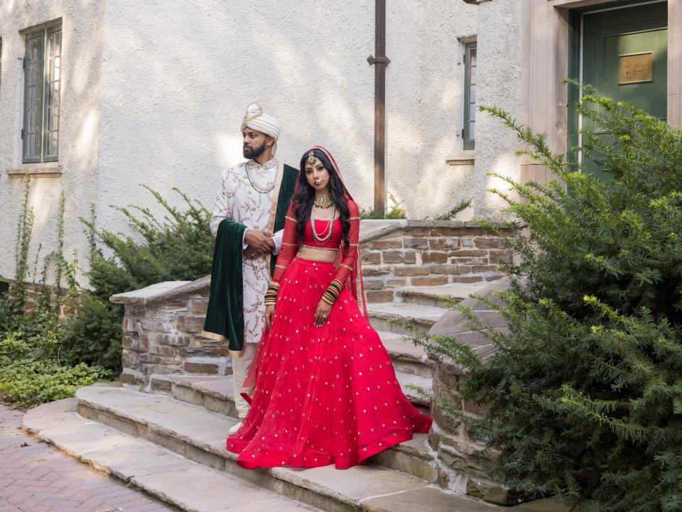 Hemali Mistry at her wedding venue