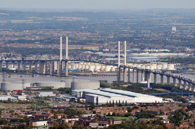 Queen Elizabeth II bridge - stock