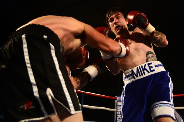 Boxing at Bellahouston Sports Centre in Glasgow