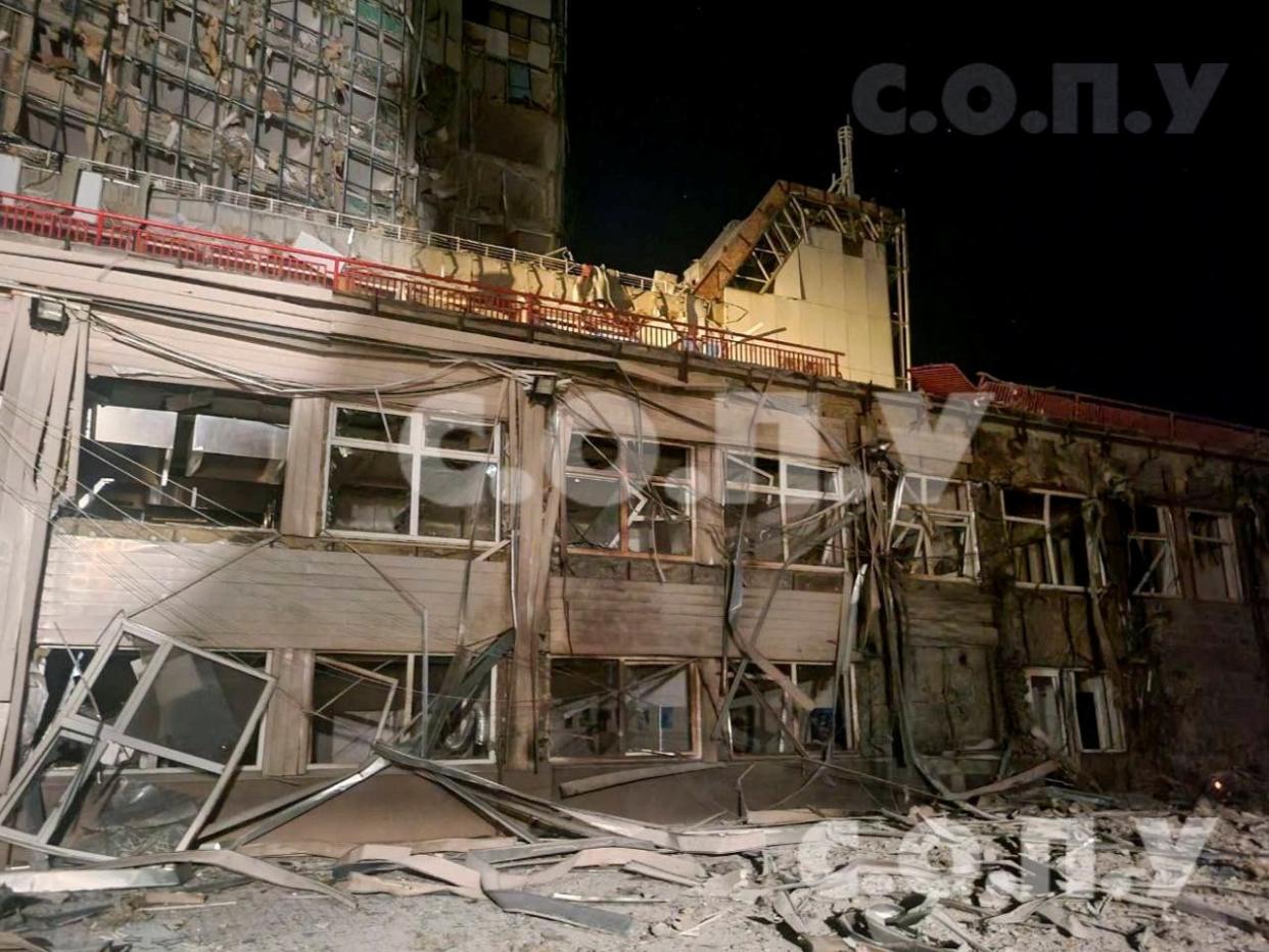 Buildings in Odesa were damages following overnight attacks (Defence Forces Southern Ukraine/Handout via REUTERS)