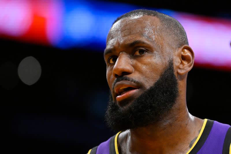 ▲湖人球星LeBron James在IG發文，疑似不滿丹佛金塊隊總教練Michael Malone的言論。（圖／美聯社／達志影像）