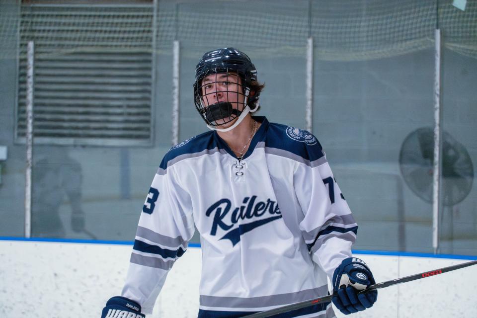 Worcester Railers Junior Hockey Club's Collin Tunnera.