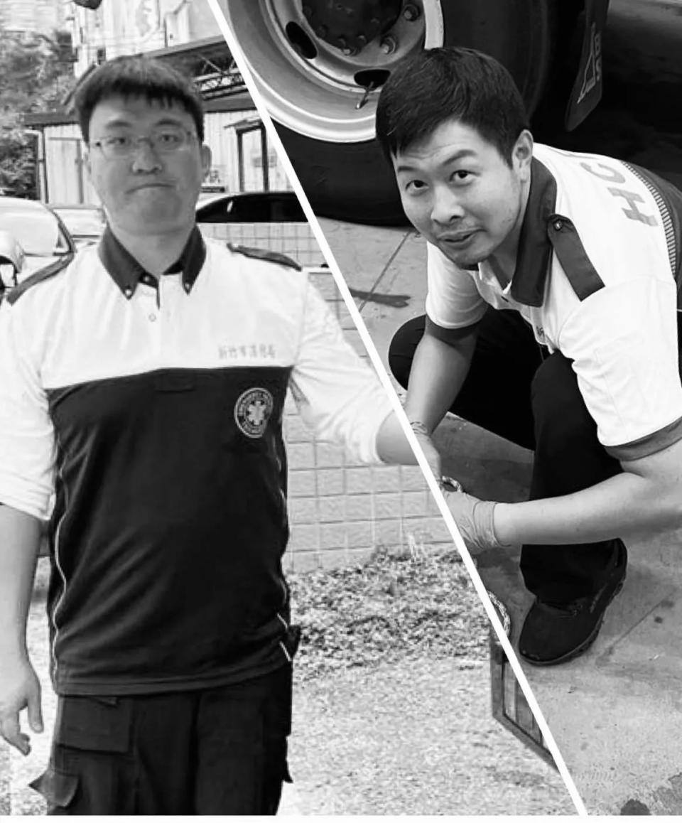 兩名消防員李詠真、周立鑫不幸殉職。（圖／中天新聞）