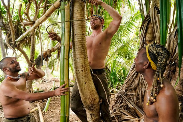 <p>Robert Voets/CBS</p> Nami tribe’s Randen, Hunter and Tevin.