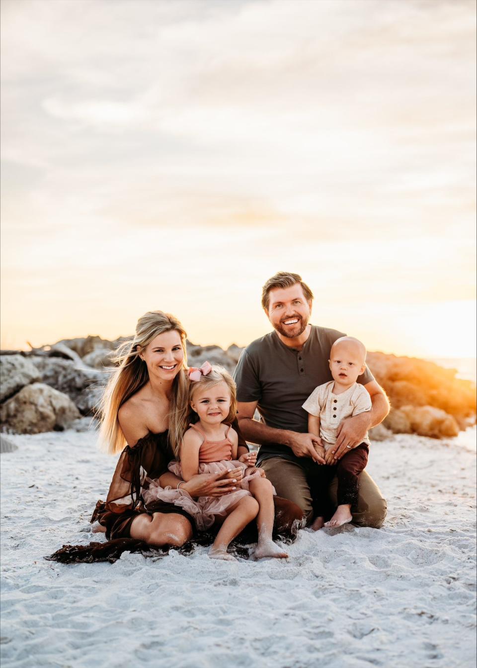 Nathan Finney, president and founder of Finney Hospitality Group, and his family.