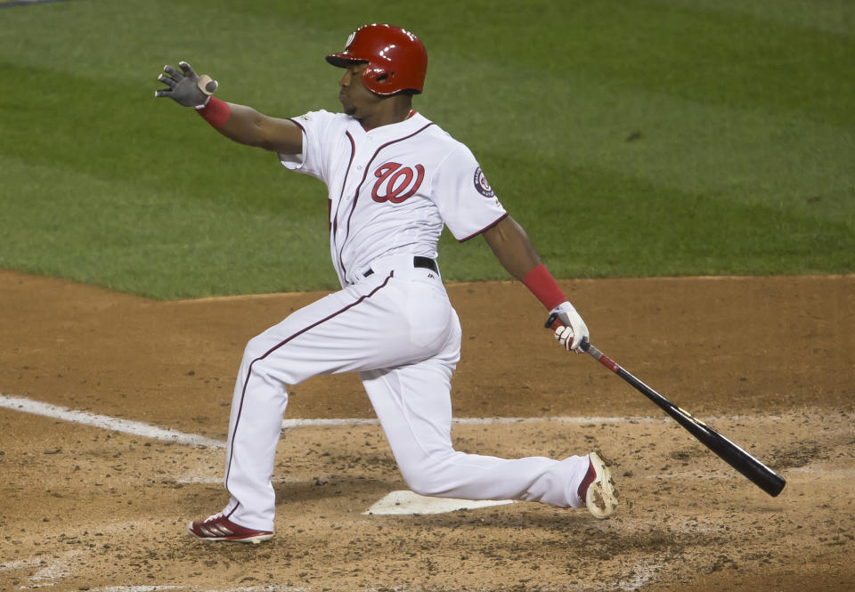 Víctor Robles will have to replace Jayson Werth in 2018. (Getty Images)