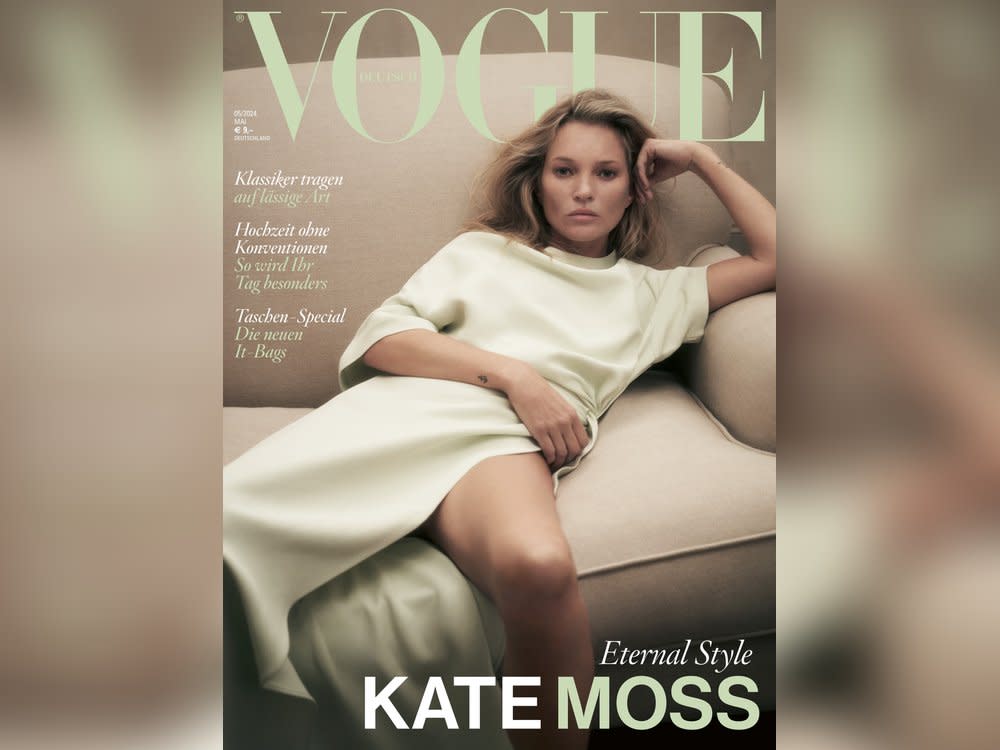 Für das Cover-Shooting und die dazu gehörige "Vogue"-Fotostrecke wurde Kate Moss von ihrem Partner Nikolai von Bismarck abgelichtet. (Bild: © Nikolai von Bismarck/VOGUE Germany)