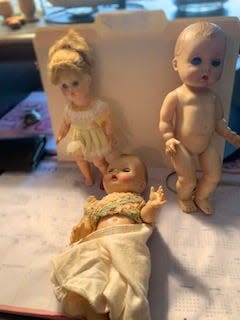 These three dolls are low on the totem pole of doll collector interest.