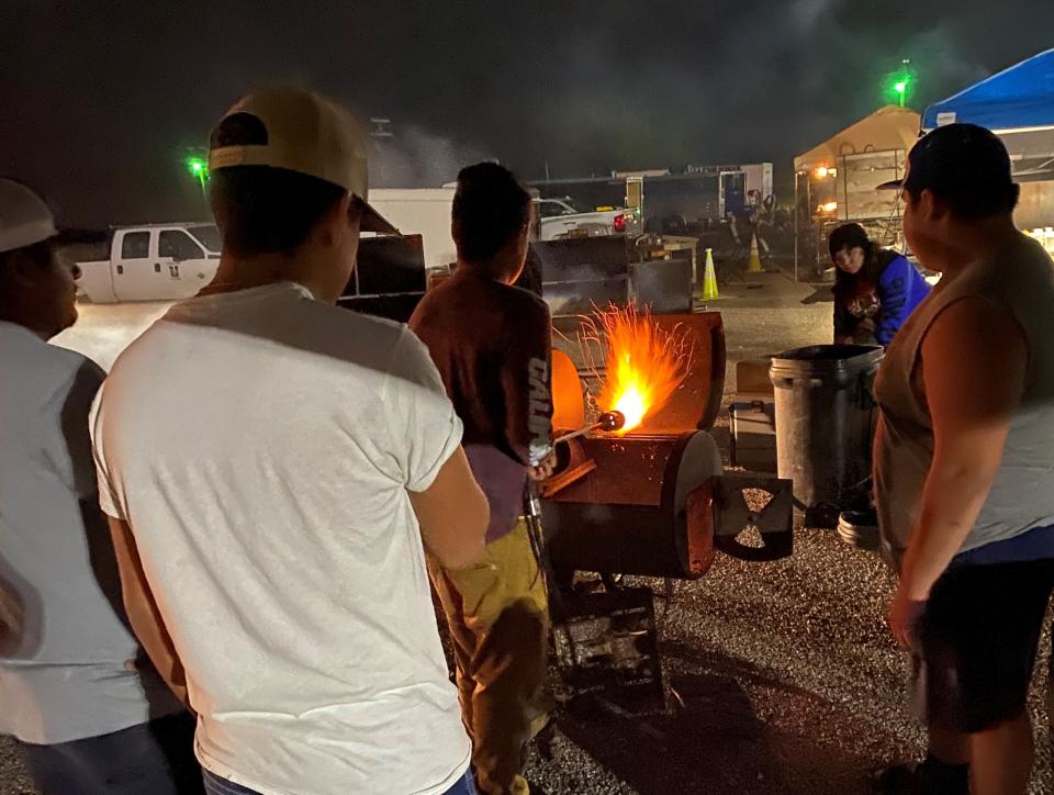 Ramon Tristan, Noah Rodriguez, Gavin Rodriguez and Logan McGrath formed Ingleside High School's first barbecue team and began joining competitions in January 2023.