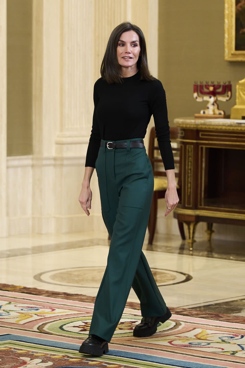 madrid, spain march 13 queen letizia of spain receives the cermis committee at the zarzuela palace on march 13, 2024 in madrid, spain photo by carlos alvarezgetty images