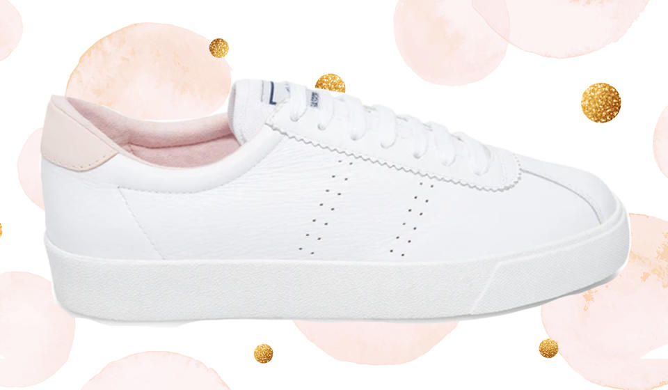 Available in baby blue, pastel pink and all-white. (Photo: Superga)