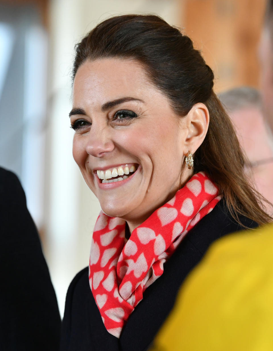 SWANSEA, UNITED KINGDOM - FEBRUARY 04: Catherine, Duchess of Cambridge during a visit to the RNLI Mumbles Lifeboat Station on February 04, 2020 near Swansea, South Wales. (Photo by Ben Birchall - WPA Pool/ Getty Images)