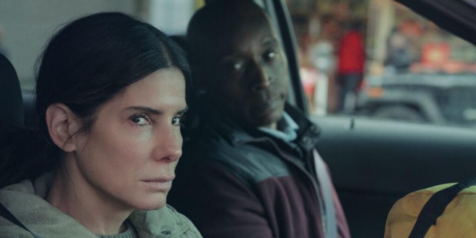 THE UNFORGIVABLE. (L-R) SANDRA BULLOCK (PRODUCER) as RUTH SLATER, ROB MORGAN as VINCENT CROSS. (CR. COURTESY OF NETFLIX)