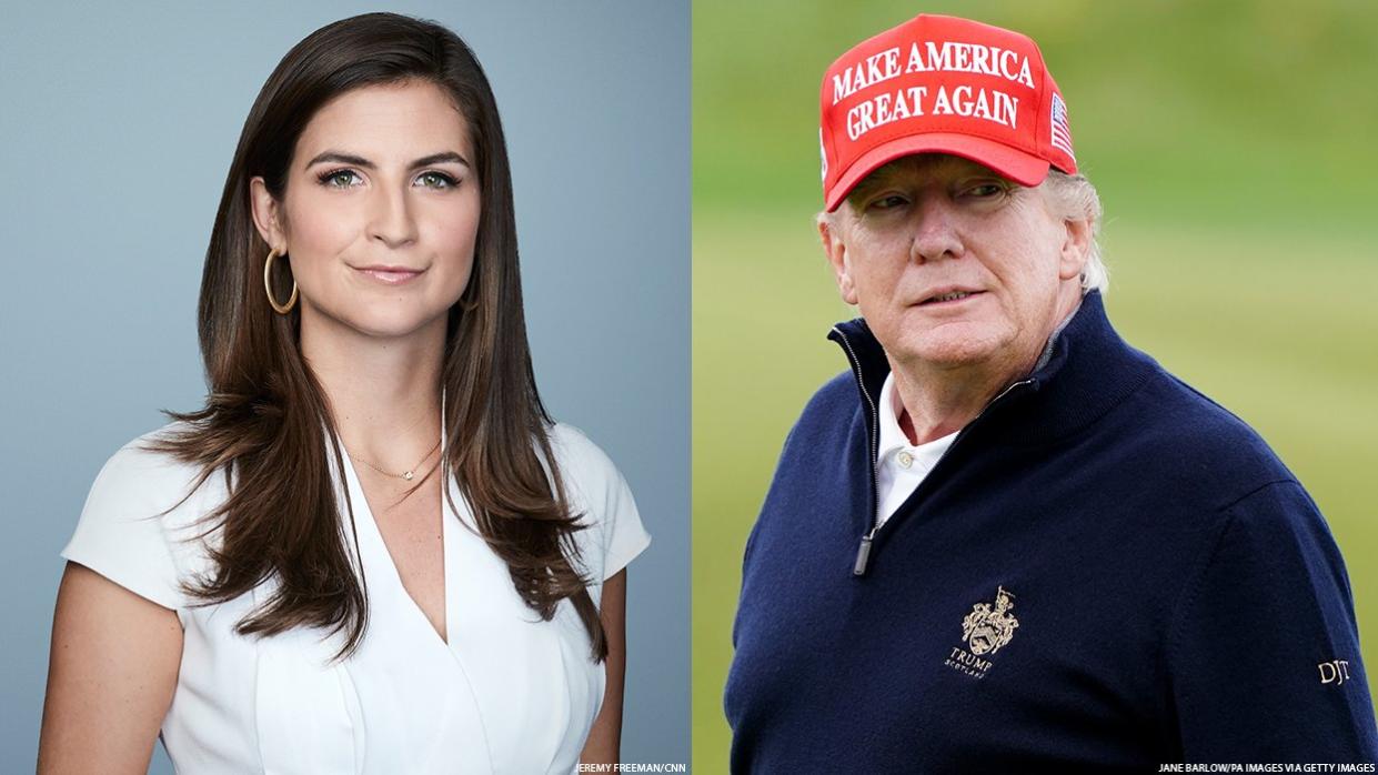 Kaitlsn Collins and Donald Trump