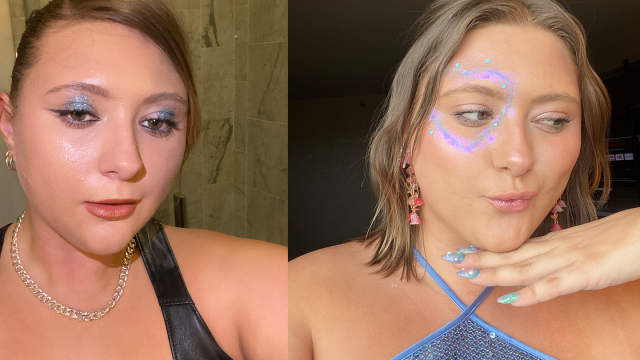 Chunky Glitter Face Painting / Glittery Eye Makeup- Vivid Glitter