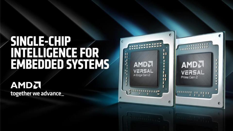 AMD全新第2代Versal AI Edge系列和第2代Versal Prime系列自適應SoC。圖／AMD提供