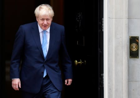 Britain's Prime Minister Boris Johnson meets with King Abdullah II of Jordan in London