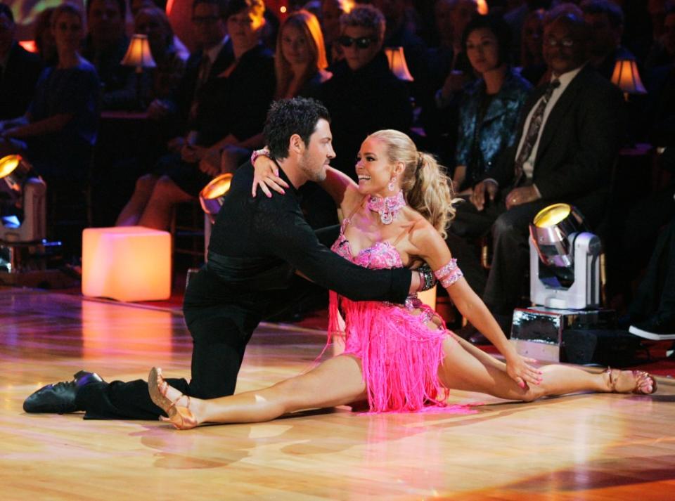 Richards dances with Maksim Chmerkovskiy on Season 8 of “Dancing With the Stars” (2009). AP