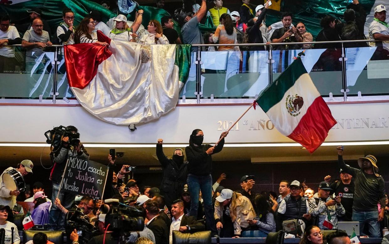 Protesters in Mexico