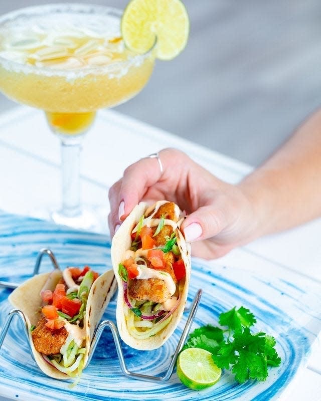 Al fresco Breeze Ocean Kitchen offers mahi-mahi tacos on its Flavor lunch menu.