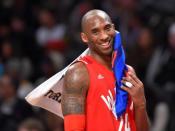 Feb 14, 2016; Toronto, Ontario, CAN; Western Conference forward Kobe Bryant of the Los Angeles Lakers (24) reacts in the second half during the NBA All Star Game at Air Canada Centre. Mandatory Credit: Bob Donnan-USA TODAY Sports
