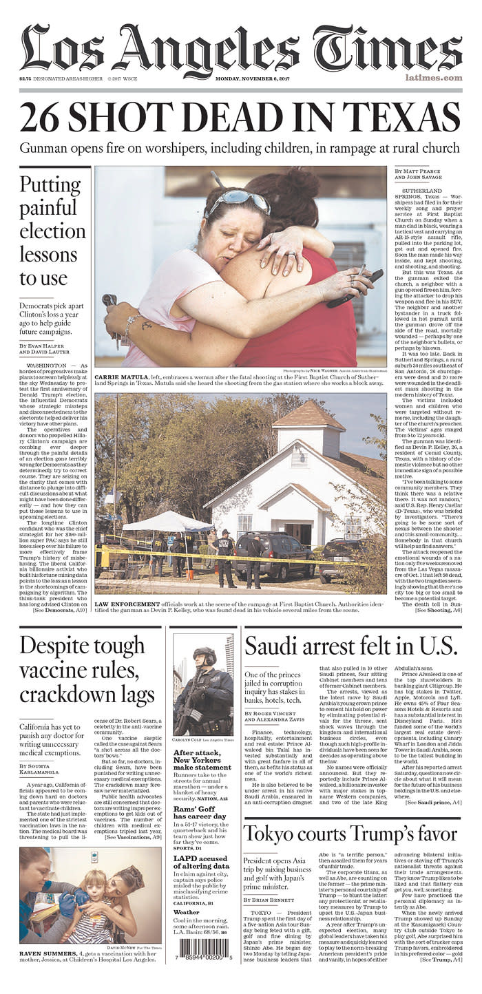 <p>LOS ANGELES TIMES<br> Published in Los Angeles, Calif. USA. (newseum.org) </p>