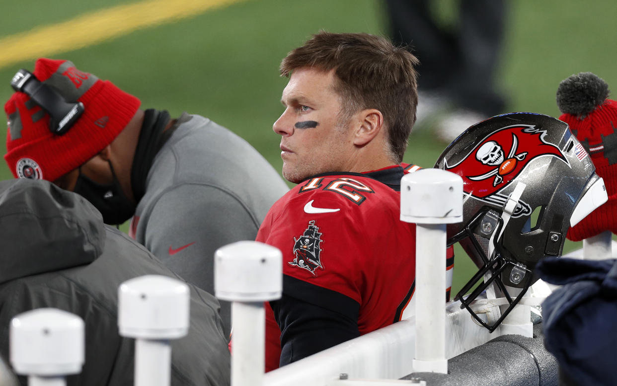 Tom Brady with the Buccaneers.