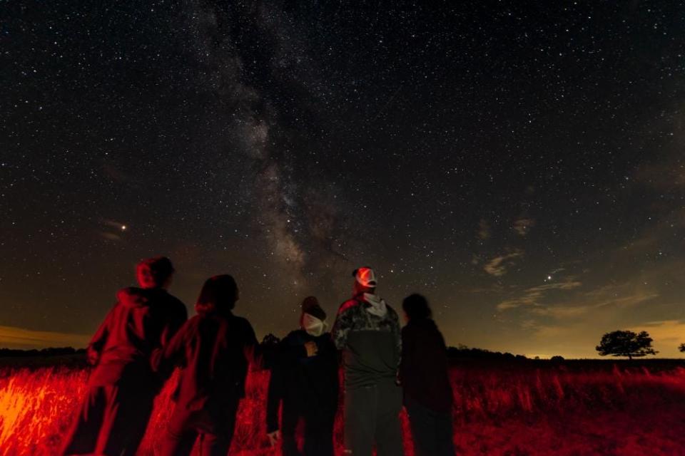 Stargazing at Big Meadows, jut at the entrance of Rapidan Road, during the 2018 Night Sky Festival. This program was led by Park Rangers with Greg Redfern also talking about the night sky.