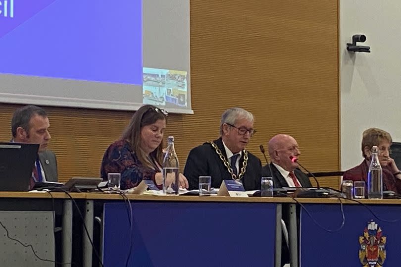 Coun Steve Cox (centre) is the newly elected Chair of North Tyneside Council