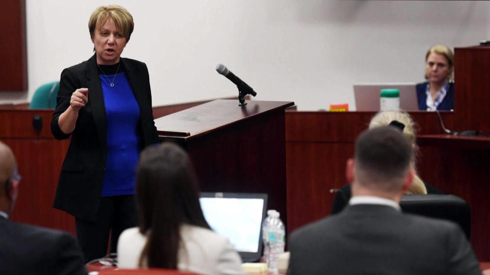 At his sentencing, Lena Andrews confronted Mike Jones face to face. / Credit: Patrick Dove/USA Today Network