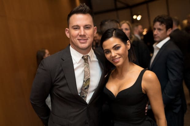 Channing Tatum and then-wife Jenna Dewan Tatum attend the premiere Of "War Dog: A Soldier's Best Friend" after party at The Directors Guild Of America on Nov. 6, 2017, in Los Angeles.<p><a href="https://www.gettyimages.com/detail/871241964" rel="nofollow noopener" target="_blank" data-ylk="slk:Greg Doherty/Getty Images;elm:context_link;itc:0;sec:content-canvas" class="link ">Greg Doherty/Getty Images</a></p>