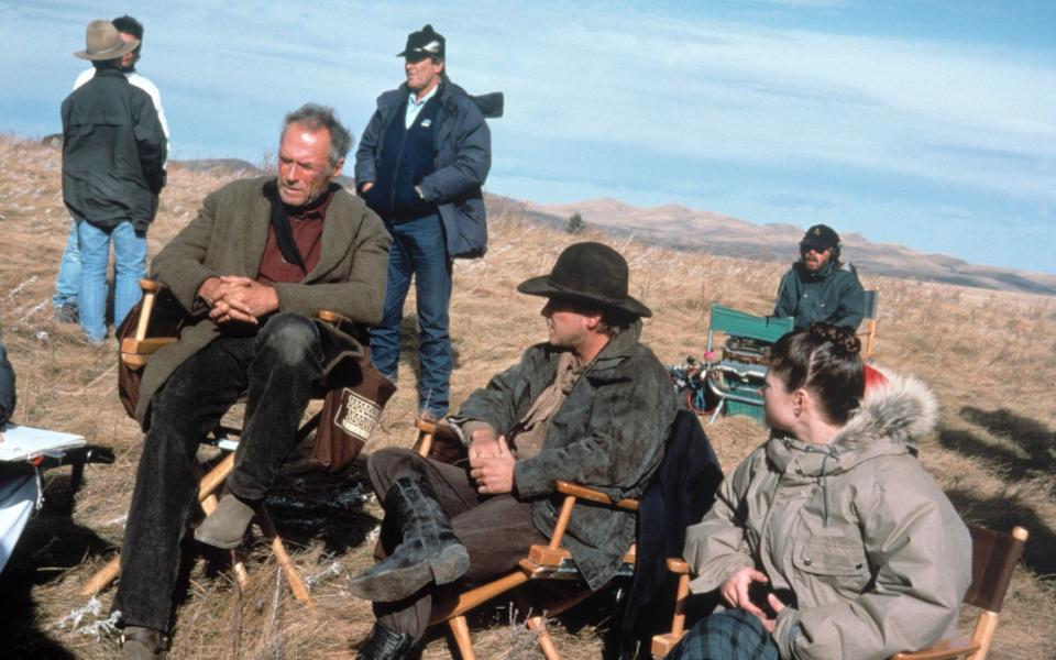 Clint Eastwood on the set of Unforgiven - Alamy