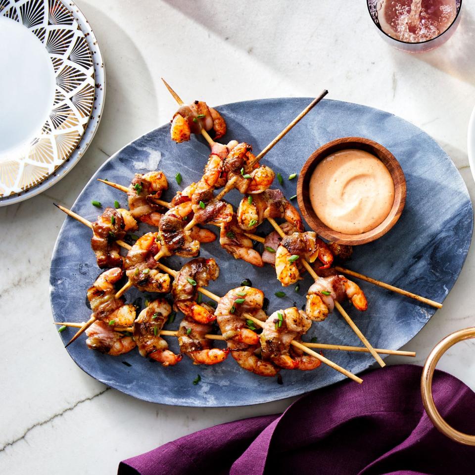 Bacon-Wrapped Shrimp Skewers