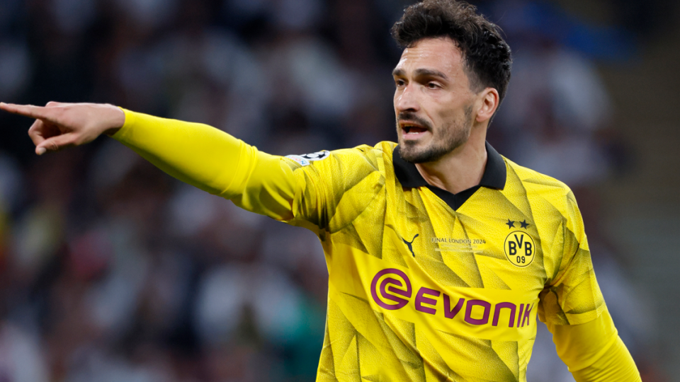 Mats Hummels in action during the 2024 Champions League final against Real Madrid