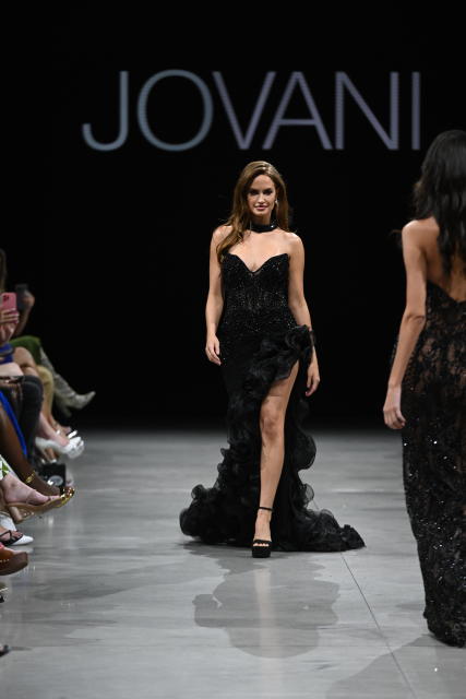 NEW YORK, NEW YORK - SEPTEMBER 08: JOVANI NYFW SS2024 Show at The Glasshouse on September 08, 2023 in New York City. (Photo by Noam Galai/Getty Images for JOVANI Fashion)