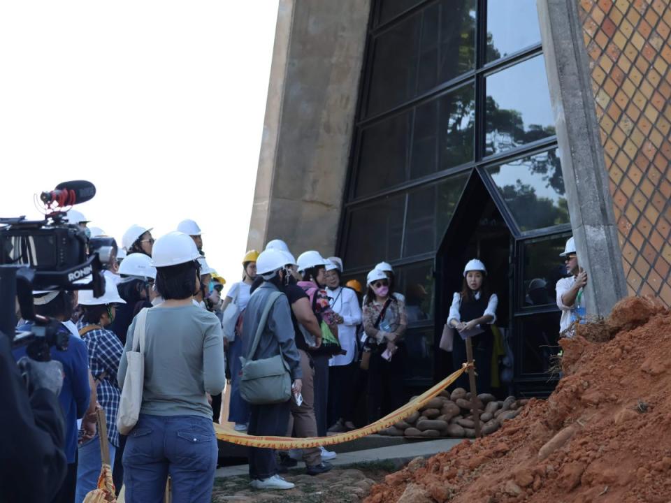 國定古蹟東海大學路思義教堂，獲美國KIM計畫大力支持，成為亞洲區首例，東大獲美國蓋提基金會支持，今天（23日）舉辦Taiwan Convening 2024國際建築工作營，探討文化資產保存議題。（圖：東海大學提供）