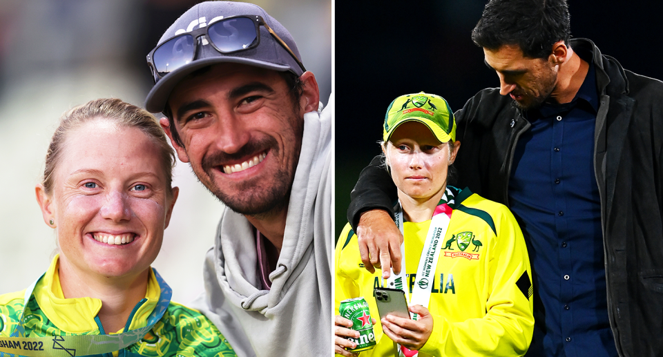 Pictured Alyssa Healy and Mitchell Starc