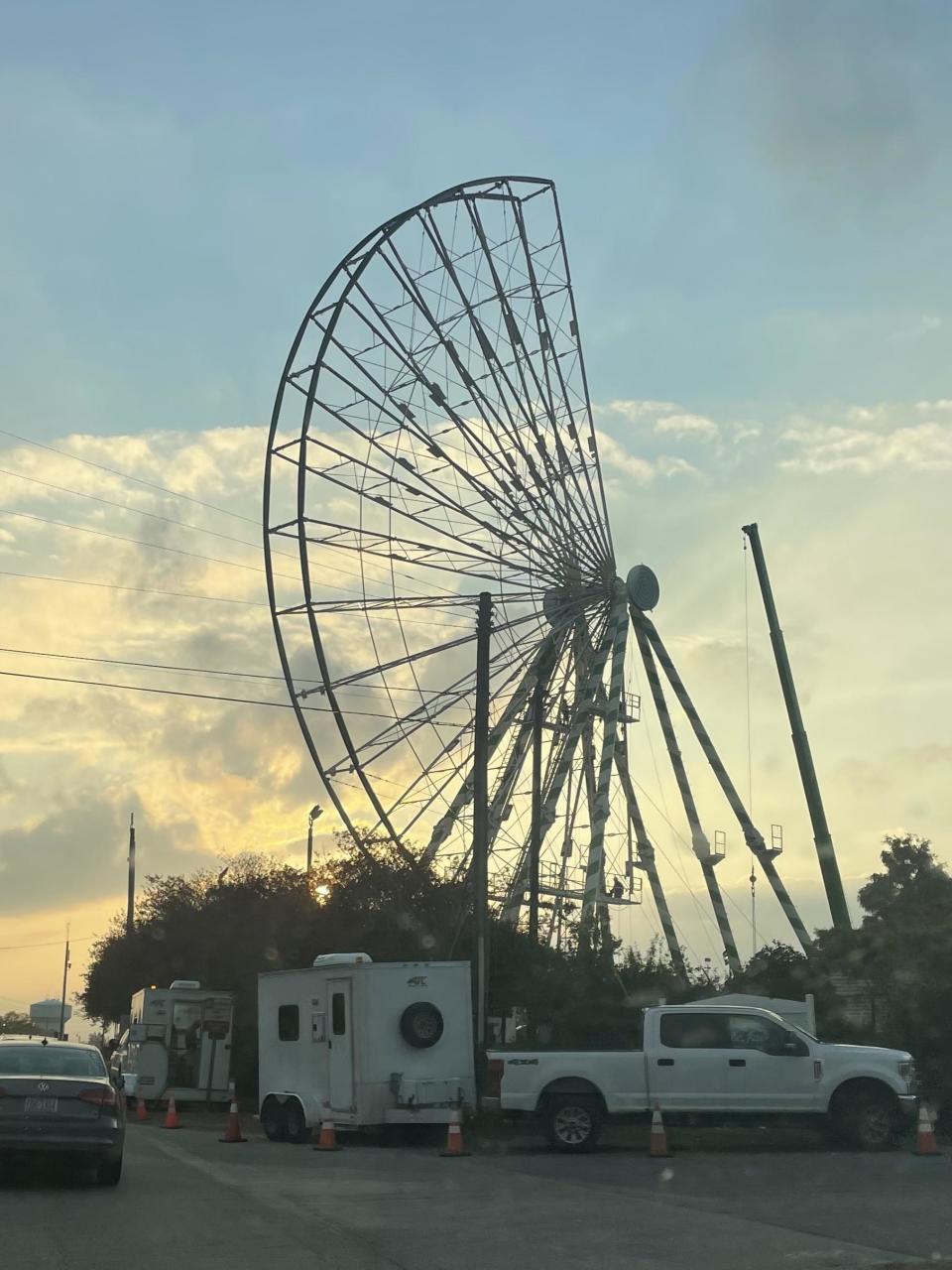 A deconstructed ferris wheel