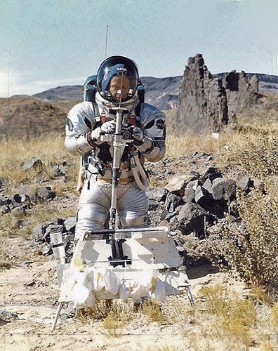 Astronaut training at Meteor Crater at Destination Meteor Crater, Arizona