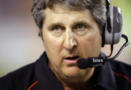 FILE - Texas Tech coach Mike Leach waits as a play is reviewed during the first quarter of their NCAA college football game against Texas in Austin, Texas, Sept. 19, 2009. Mike Leach, the gruff, pioneering and unfiltered college football coach who helped revolutionize the passing game with the Air Raid offense, has died following complications from a heart condition, Mississippi State said Tuesday, Dec. 13, 2022. He was 61. (AP Photo/Eric Gay, File)