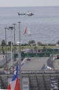 Ferrari driver Charles Leclerc of Monaco steers his racer during the third free practice at the 'Sochi Autodrom' Formula One circuit, in Sochi, Russia, Saturday Sept. 28, 2019. The Formula one race will be held on Sunday. (AP Photo/Luca Bruno)