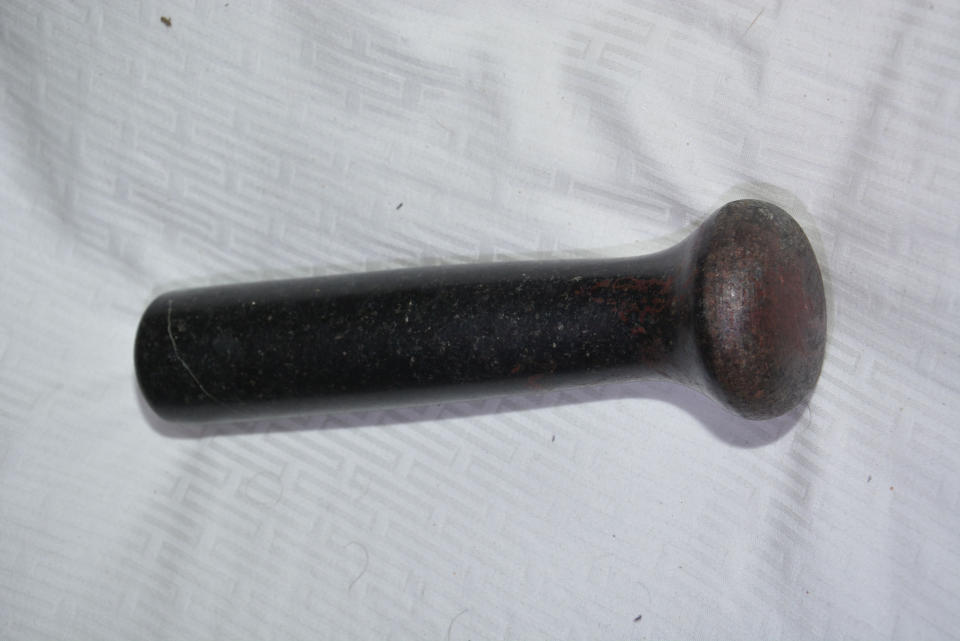 A black pestle, the murder weapon used on Christina Abbotts (Sussex Police/PA)