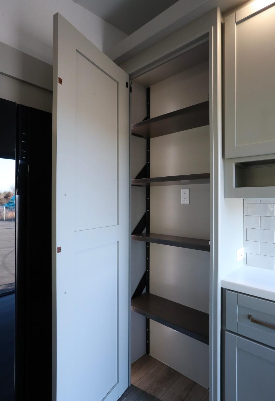 Pantry in kitchen inside the Z3100 Fifth Wheel RV camper at Brinkley RV in Memphis, In.. on Dec. 11, 2023.