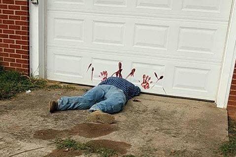 Scary: A Halloween display showing a 'decapitated man' sparked panic in the US: Green County Sheriff's Department