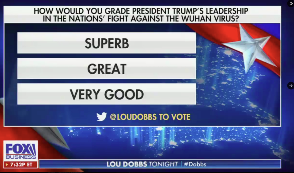 A poll for President Trump's leadership