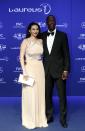 Laureus Academy member and former sprinter Michael Johnson and wife Armine Shamiryan arrive for the Laureus Sports Awards in Kuala Lumpur March 26, 2014. REUTERS/Samsul Said (MALAYSIA - Tags: SPORT ATHLETICS)