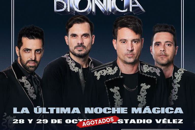 Tras agotar los Vélez, Tan Biónica lanzó a la venta las entradas para su tercer show, el 4 de noviembre en el Estadio Único de La Plata (Foto: Instagram @chanotb)