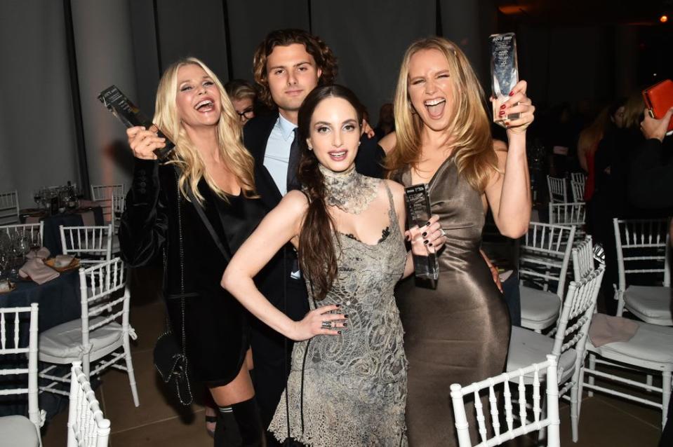 Christie Brinkley, Jack Brinkley Cook, Alexa Ray Joel, and Sailor Brinkley-Cook at the 32nd Annual Footwear News Achievement Awards, Presentation, New York in 2018