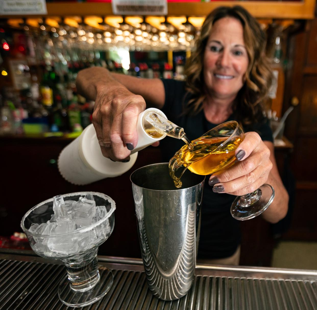 Mary Lawler has been making margaritas at Escapades for 31 years. Three years ago, she and her husband Greg bought the Green Bay bar known for its Golden Margarita. The recipe, which dates back to when the bar opened in 1989, came with the business.